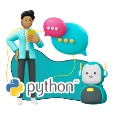 Умный чат-бот на Python - КИБЕРшкола программирования для детей, компьютерные курсы для школьников, начинающих и подростков - KIBERone г. Звенигород