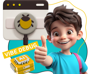 Тестирование & Vibe Debug. Охотники за багами - КИБЕРшкола программирования для детей, компьютерные курсы для школьников, начинающих и подростков - KIBERone г. Звенигород